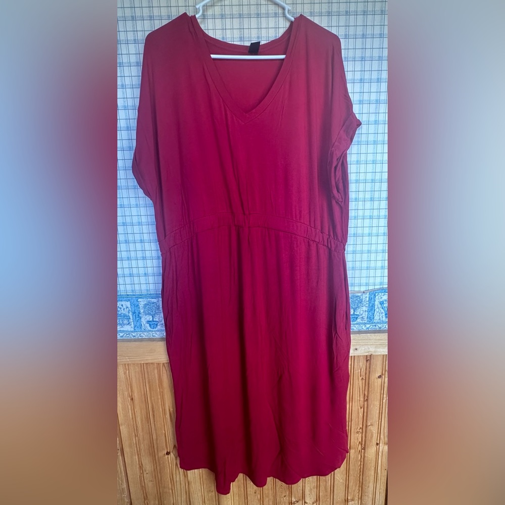 Shein maternity hidden pocket split hem dress